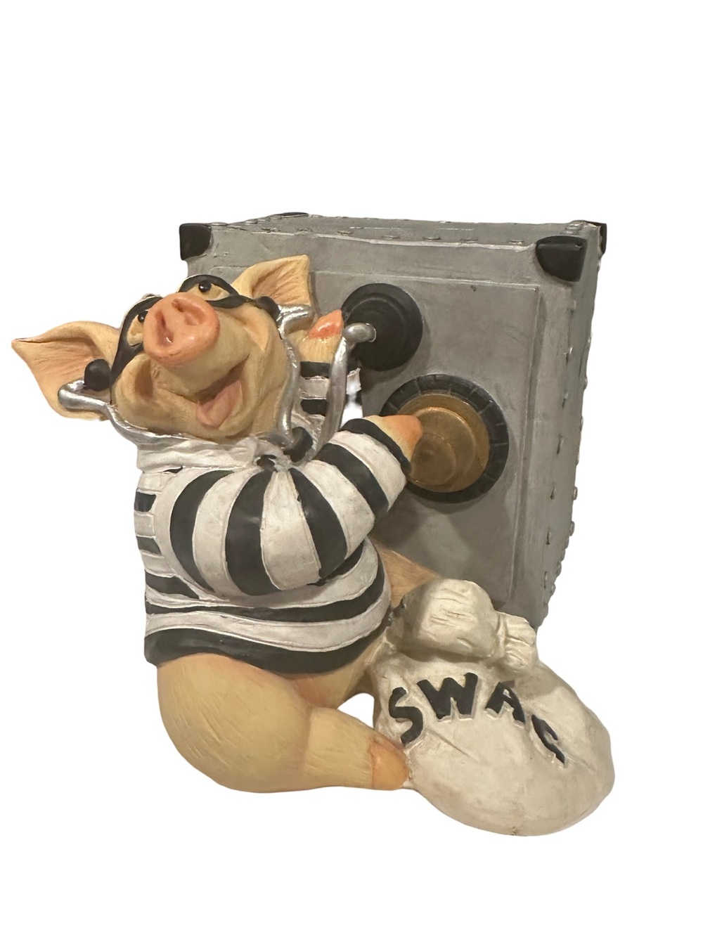 Funny Money Coin Box /Piggy Bank a Stylized Thief Scene the Leonardo Collection